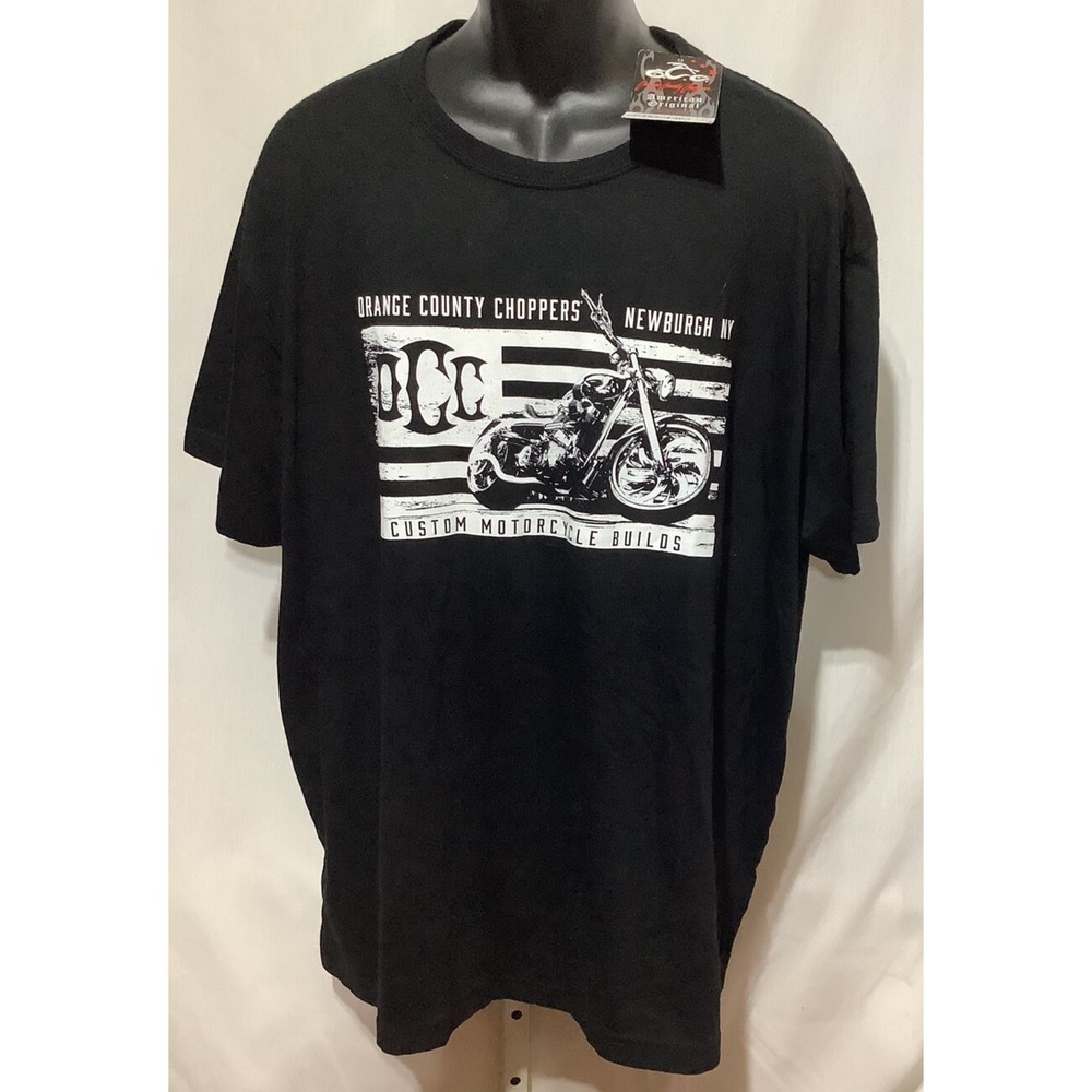NWT Orange County Choppers T-Shirt 2XL  Black OCC Custom Motorcycles New Tags